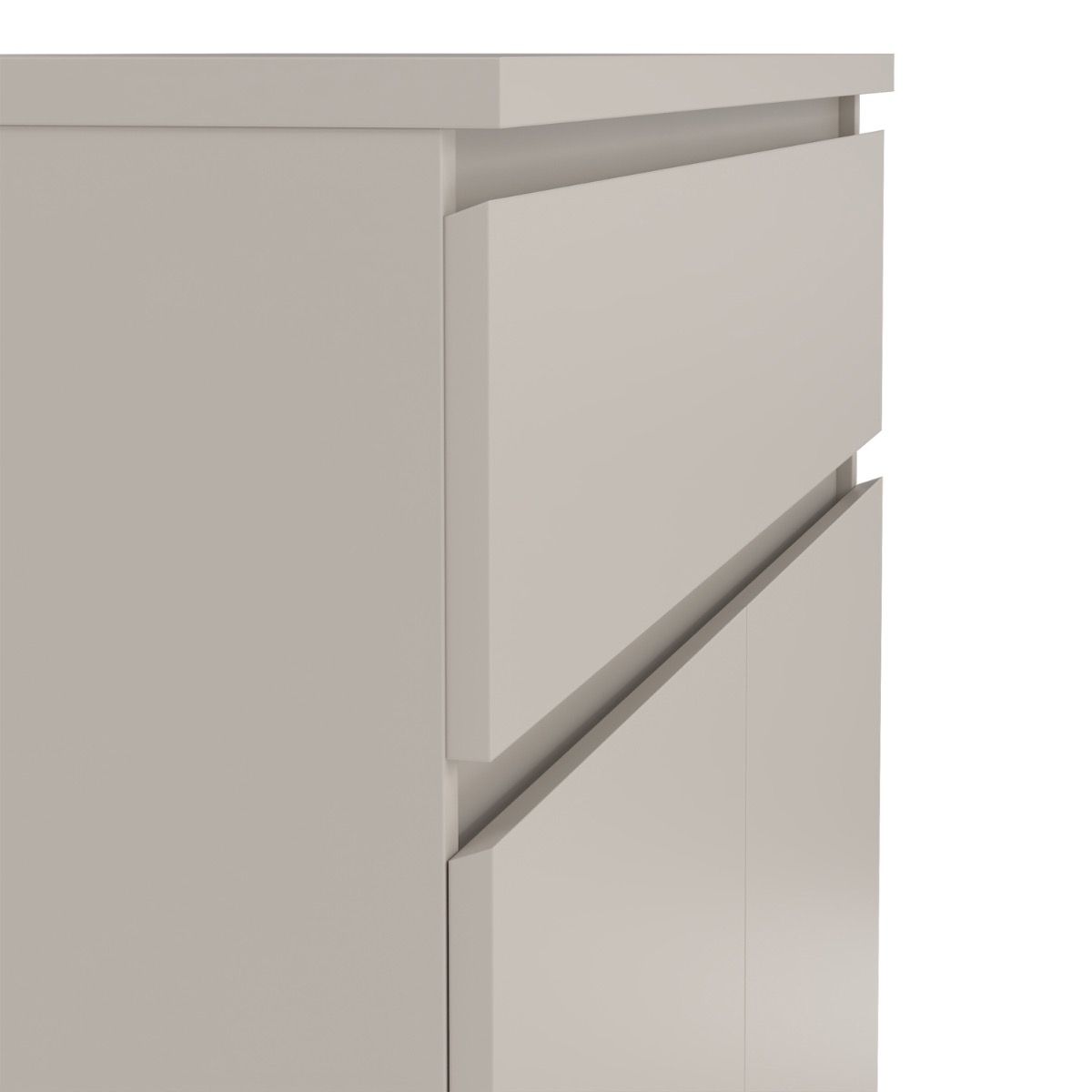 Naia Shoe cabinet With 2 Doors 1 Drawer In Cashmere - Price Crash Furniture