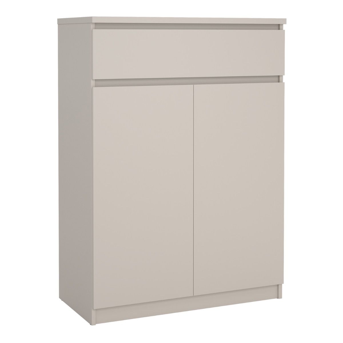 Naia Shoe cabinet With 2 Doors 1 Drawer In Cashmere - Price Crash Furniture