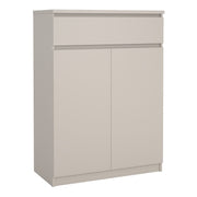 Naia Shoe cabinet With 2 Doors 1 Drawer In Cashmere - Price Crash Furniture