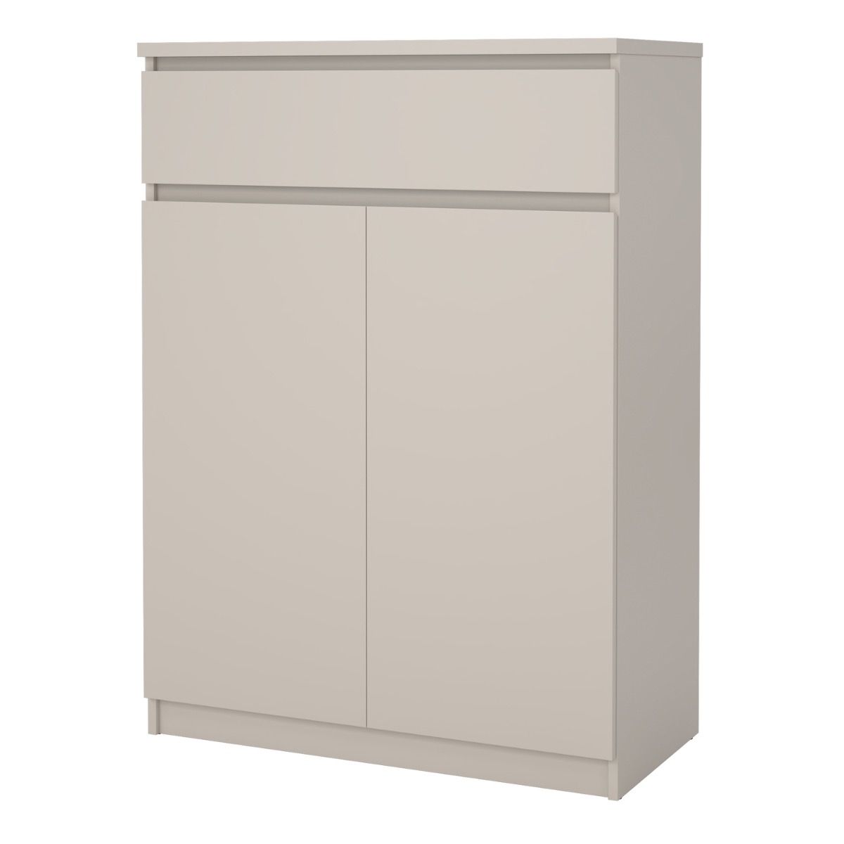 Naia Shoe cabinet With 2 Doors 1 Drawer In Cashmere - Price Crash Furniture