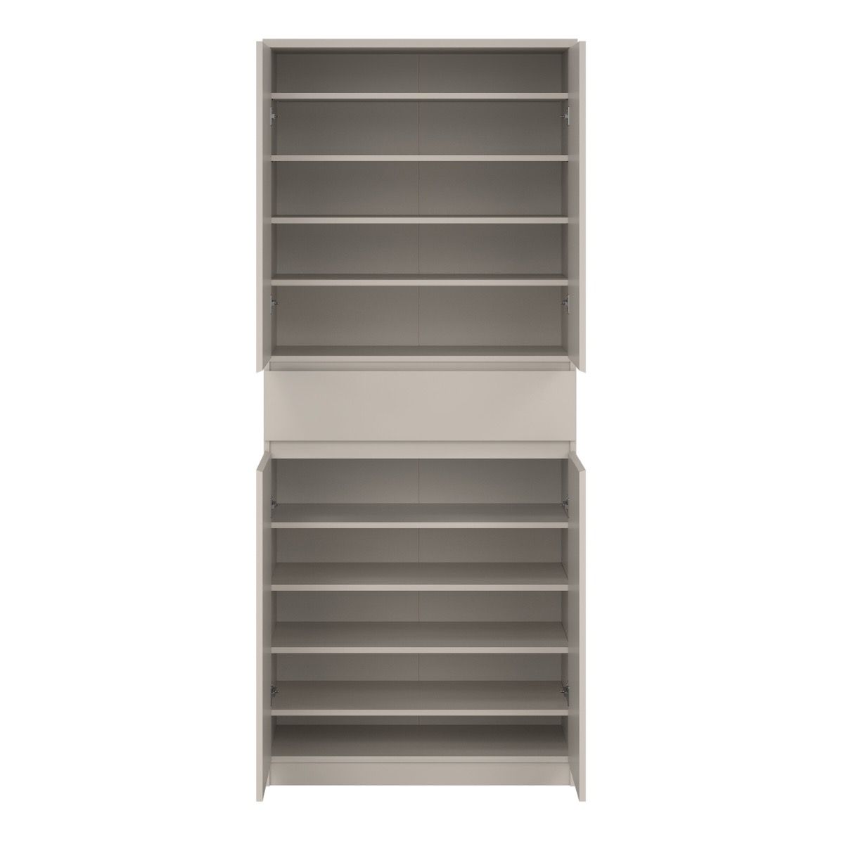Naia Shoe cabinet With 4 Doors 1 Drawer In Cashmere - Price Crash Furniture