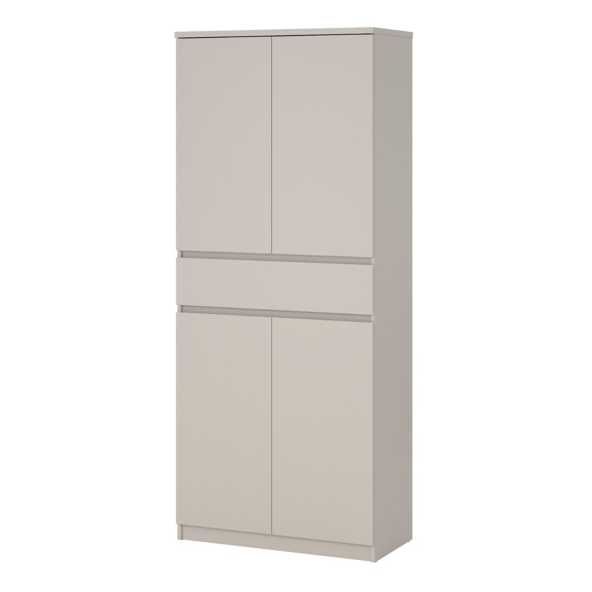 Naia Shoe cabinet With 4 Doors 1 Drawer In Cashmere - Price Crash Furniture