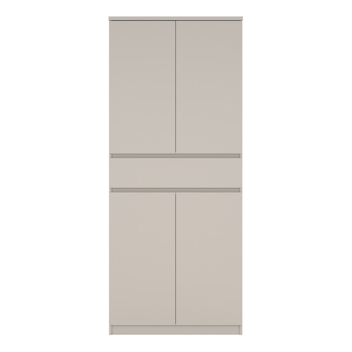 Naia Shoe cabinet With 4 Doors 1 Drawer In Cashmere - Price Crash Furniture
