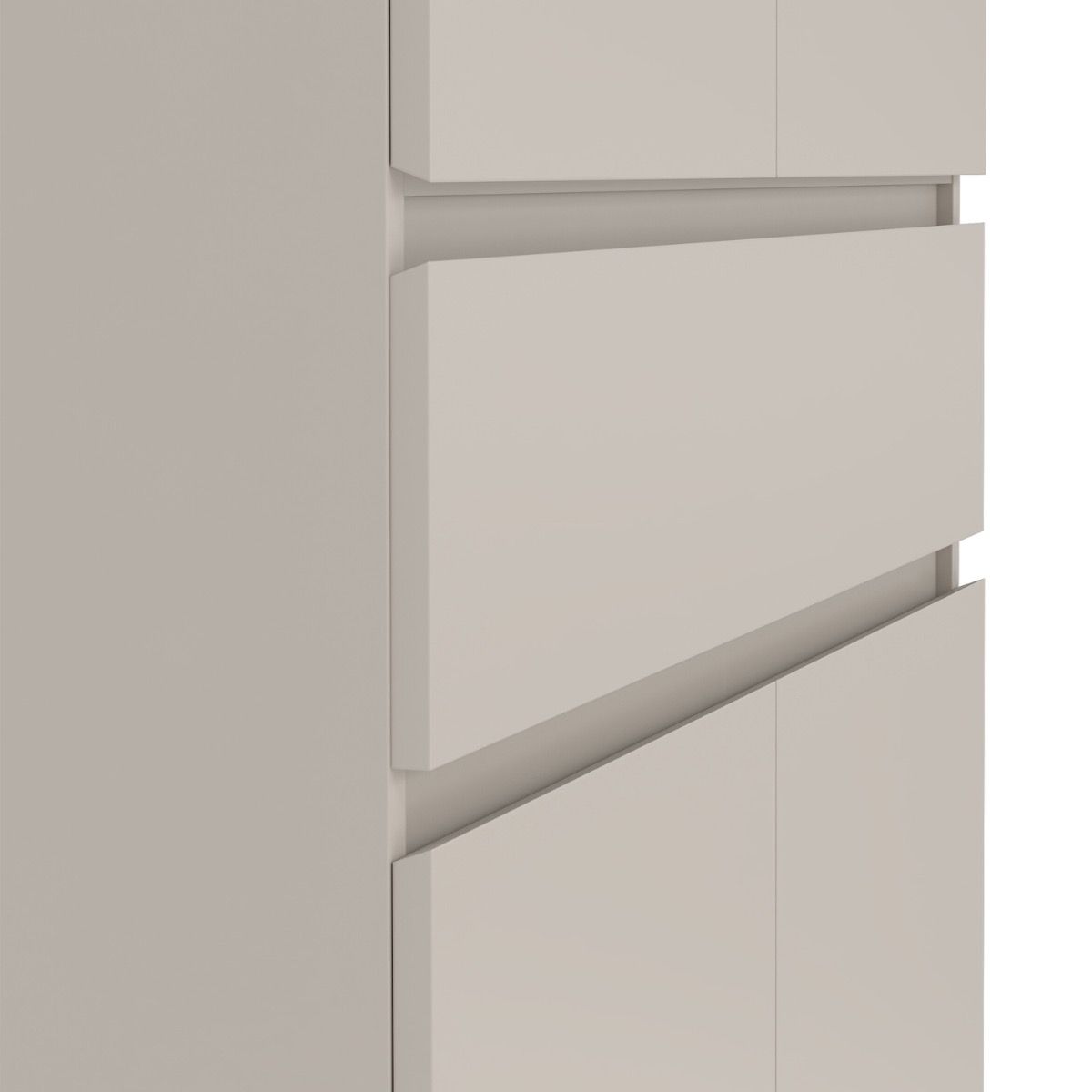 Naia Shoe cabinet With 4 Doors 1 Drawer In Cashmere - Price Crash Furniture