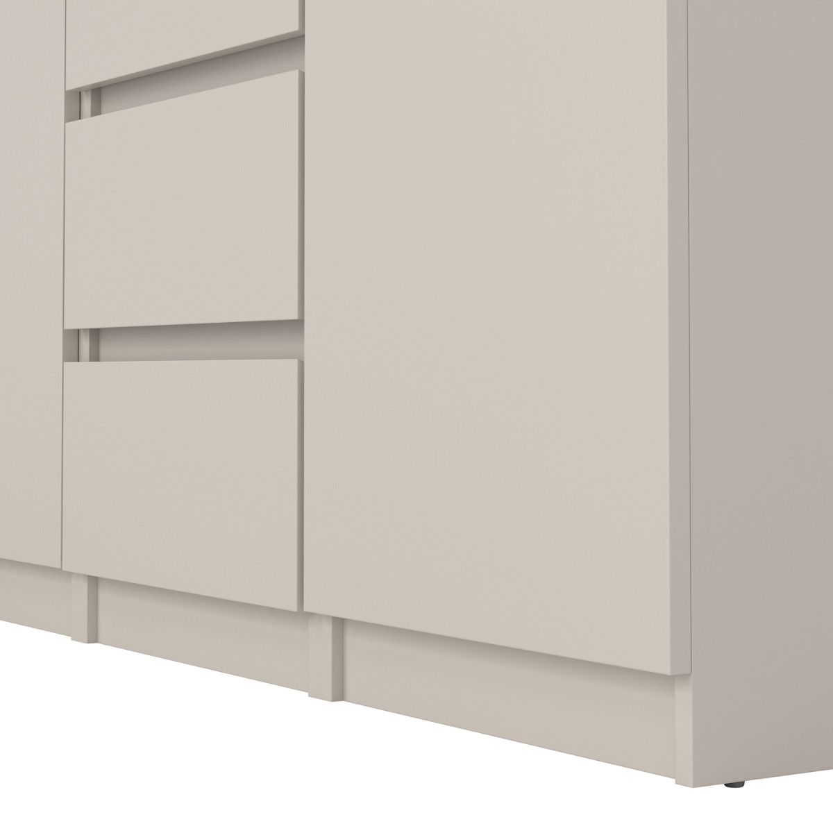 Naia Sideboard Unit - 4 Drawers 2 Doors In Cashmere and Jackson Hickory Oak - Price Crash Furniture