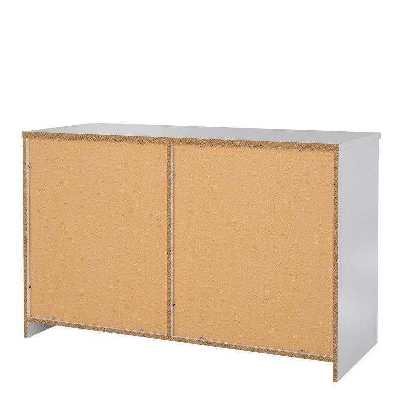 Naia Storage Unit with 1 Sliding Door and 3 Drawers in White High Gloss - Price Crash Furniture