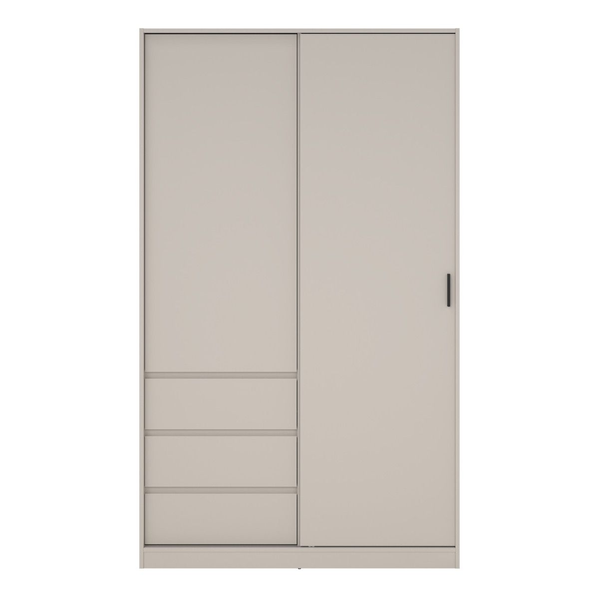 Naia Wardrobe With 1 Sliding Door 1 Std Door & 3 Drawers In Cashmere - Price Crash Furniture