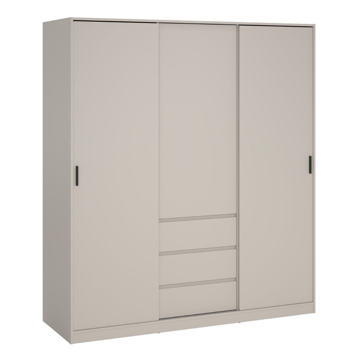 Naia Wardrobe With 2 Sliding Doors 1 Door 3 Drawers In Cashmere - Price Crash Furniture