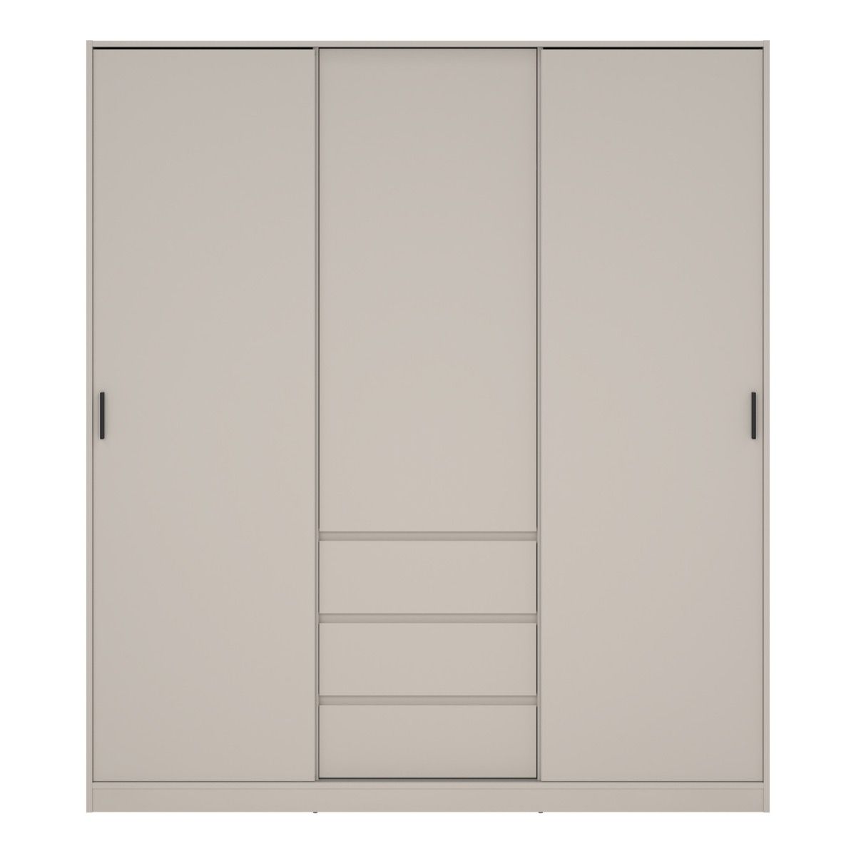 Naia Wardrobe With 2 Sliding Doors 1 Door 3 Drawers In Cashmere - Price Crash Furniture