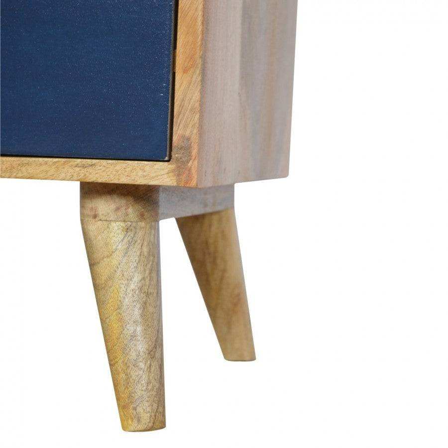 Navy Gradient 3 Drawer Hand - Painted Bedside - Price Crash Furniture