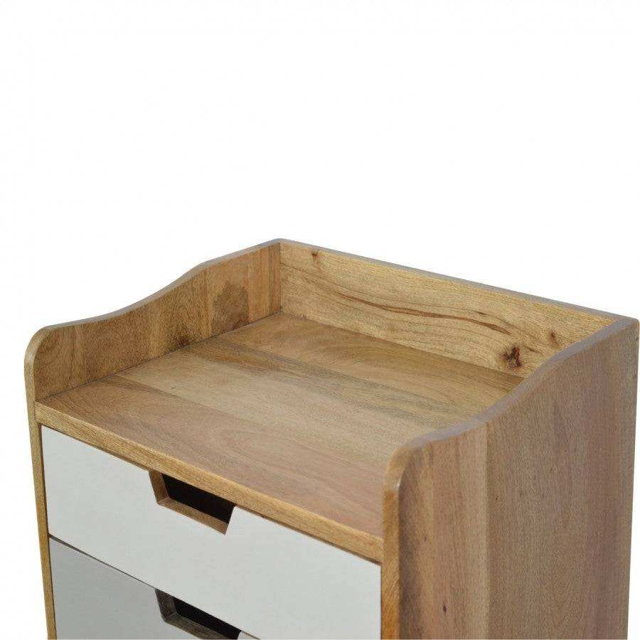 Navy Gradient 3 Drawer Hand - Painted Bedside - Price Crash Furniture