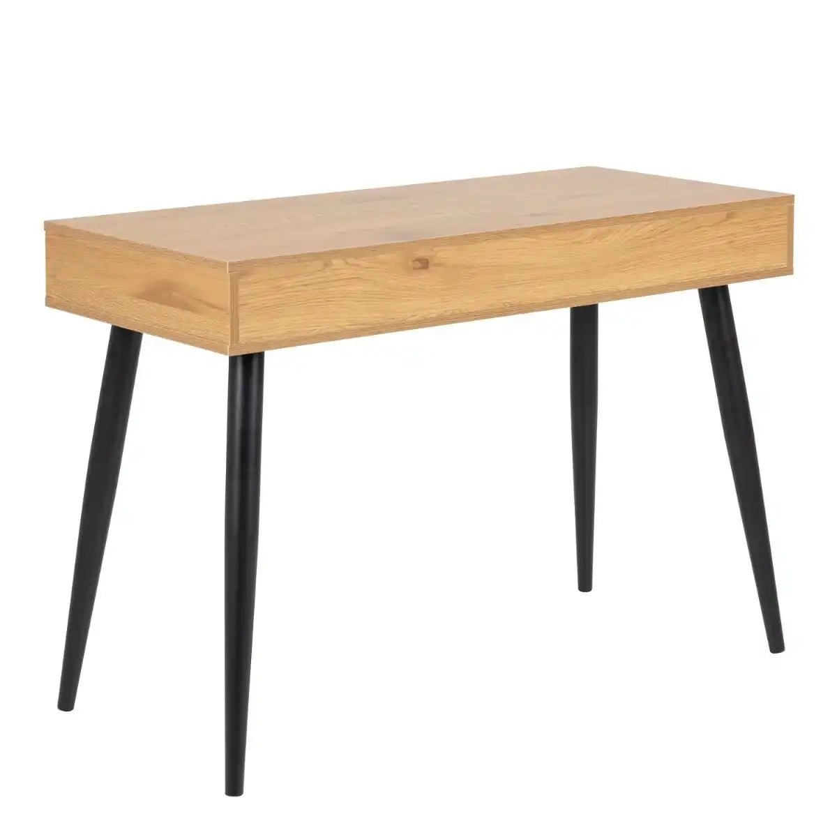 Neptun 3 Drawer Office Desk In Oak - Price Crash Furniture