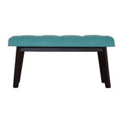 Nordic Aqua Velvet Hallway Bench - Price Crash Furniture