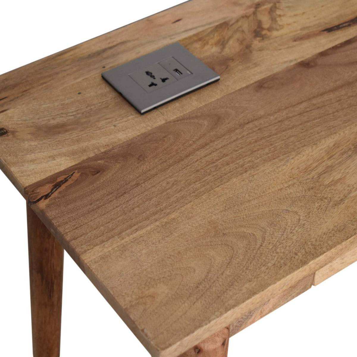 Nordic Style Writing Desk with 2 Drawers and Cable access - Price Crash Furniture