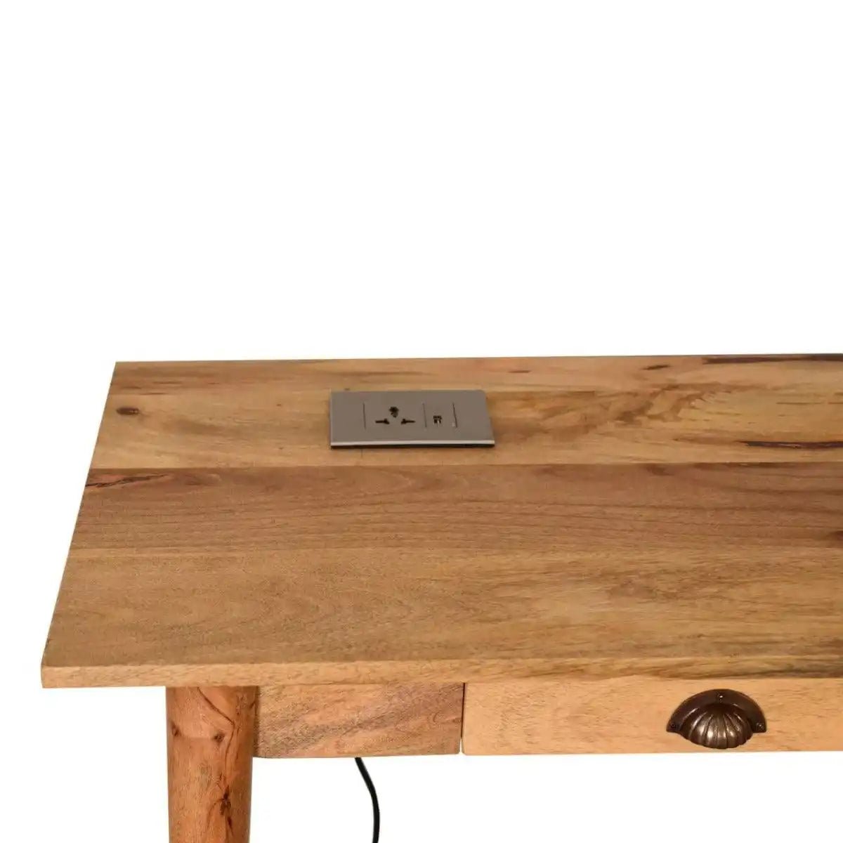 Nordic Style Writing Desk with 2 Drawers and Cable access - Price Crash Furniture