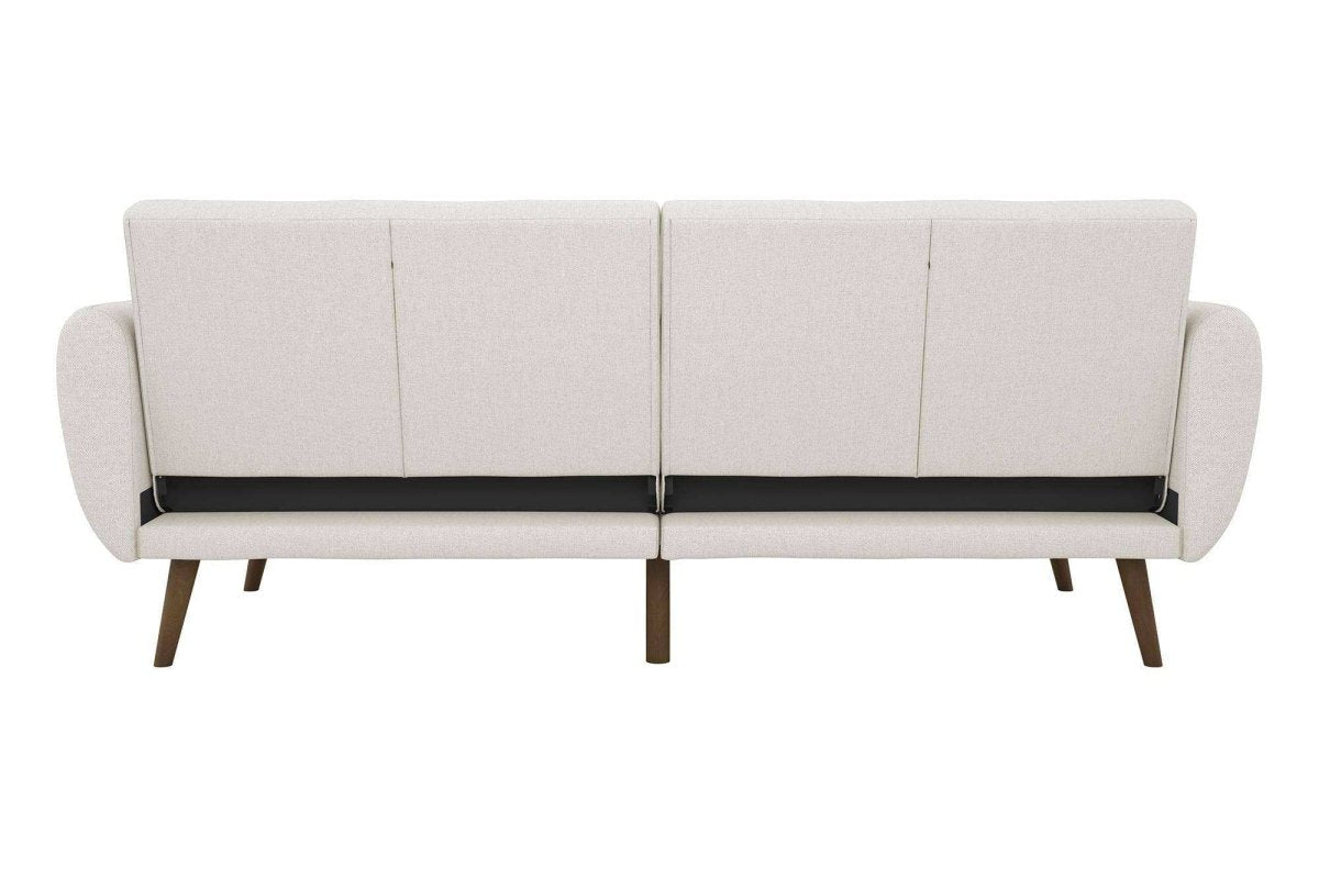NOVOGRATZ Brittany Sofa Bed Wooden Legs - Linen - Light Grey - Price Crash Furniture