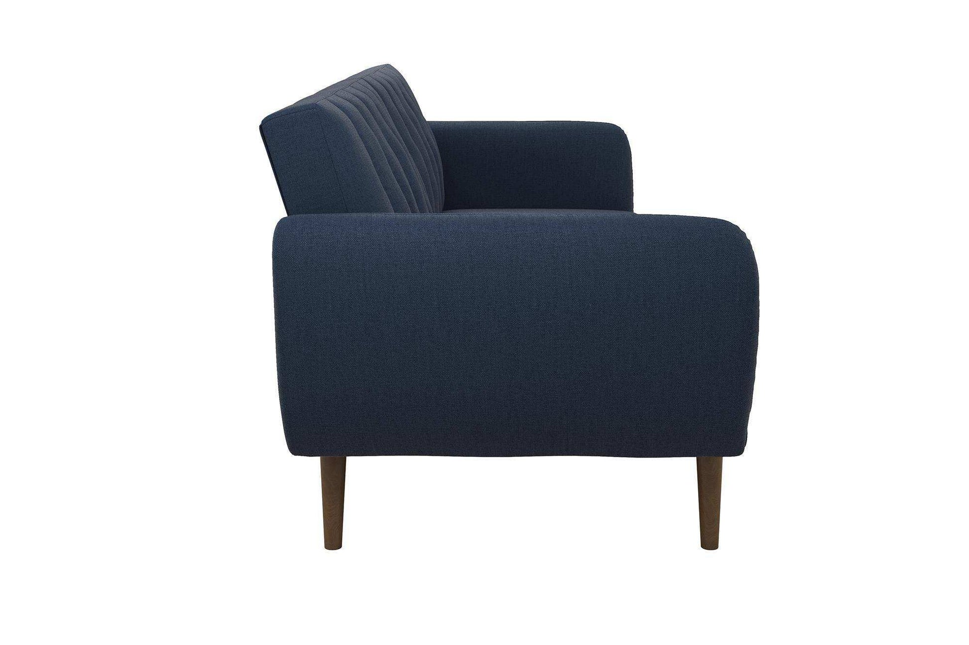 NOVOGRATZ Brittany Sofa Bed Wooden Legs - Linen - Navy - Price Crash Furniture