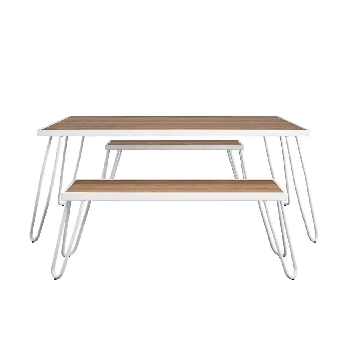 Novogratz Chandler Set of 4 Stacking Dining Chairs in Red - Indoor/Outdoor - Price Crash Furniture