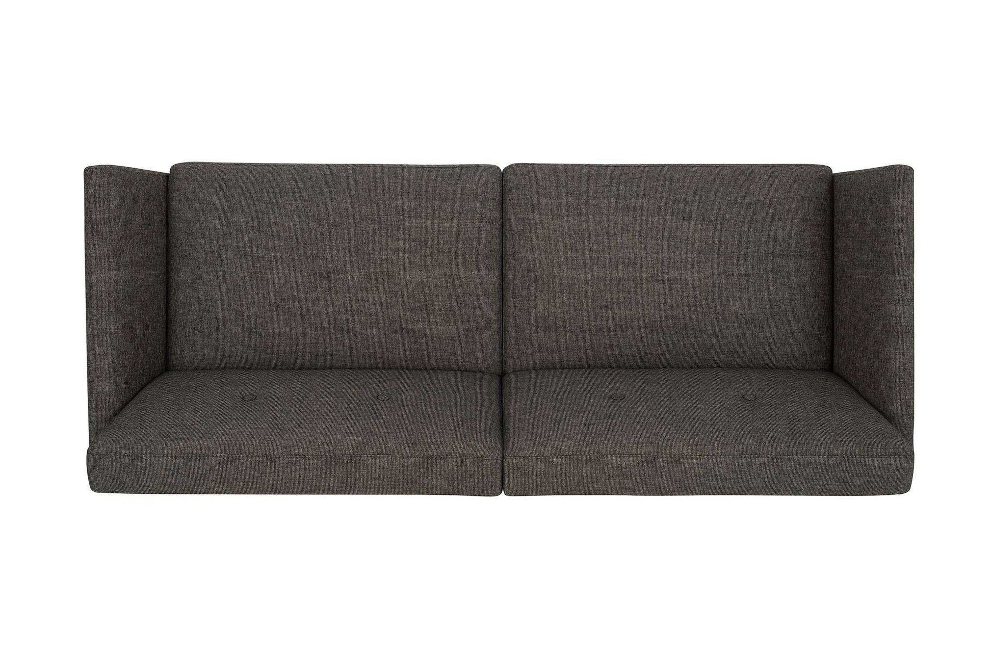 NOVOGRATZ Regal Futon Sofa Bed - Linen - Grey - Price Crash Furniture