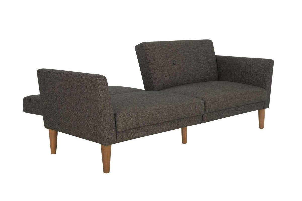 NOVOGRATZ Regal Futon Sofa Bed - Linen - Grey - Price Crash Furniture