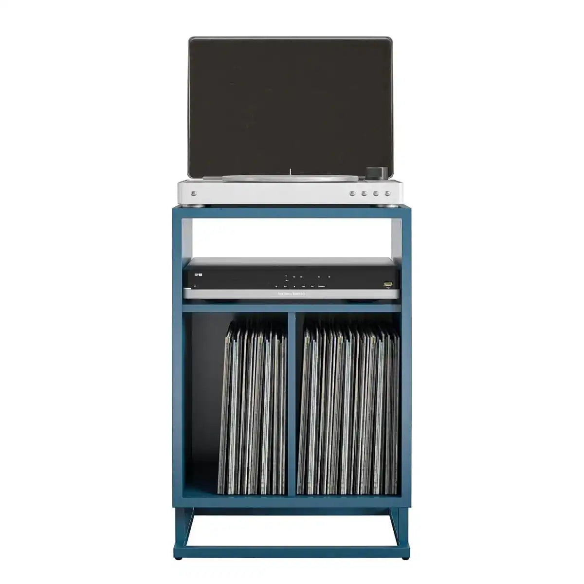 Novogratz Regal Turntable Stand in Bright Blue Finish - Price Crash Furniture