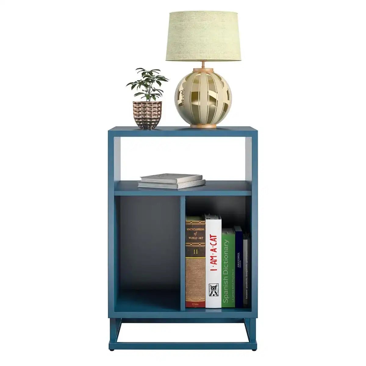 Novogratz Regal Turntable Stand in Bright Blue Finish - Price Crash Furniture