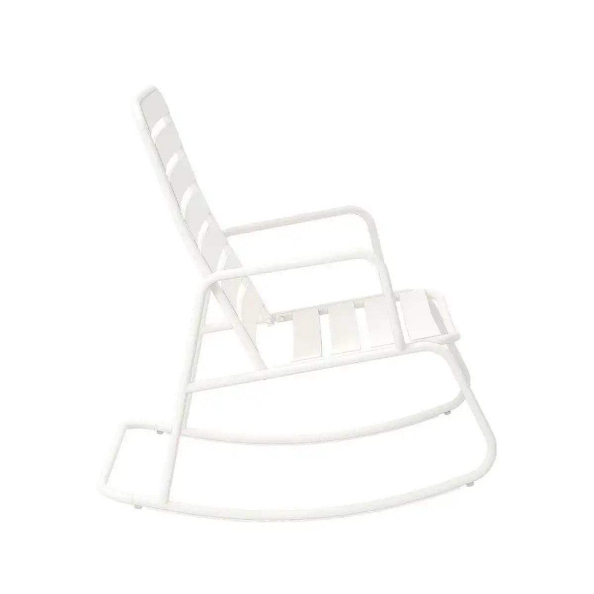 Novogratz Roberta Rocker Chair for Garden & Conservatory, White - Price Crash Furniture