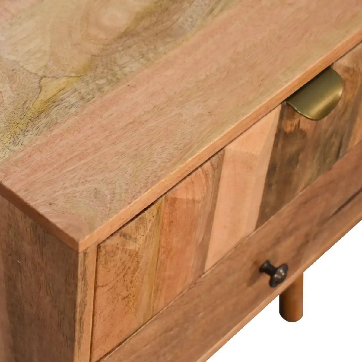 Oak - ish Prism Bedside by Artisan Furniture - Price Crash Furniture