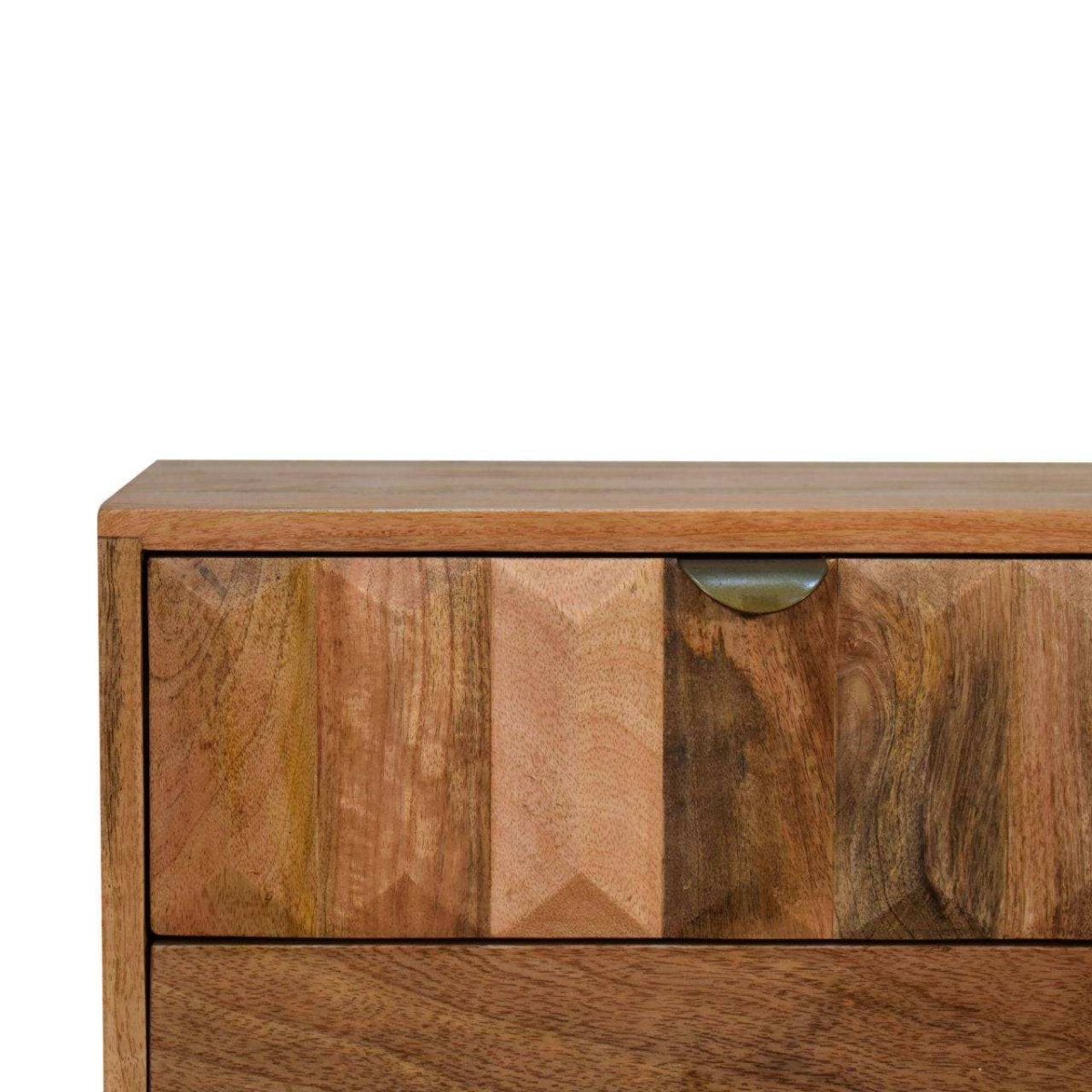 Oak - ish Prism Bedside by Artisan Furniture - Price Crash Furniture