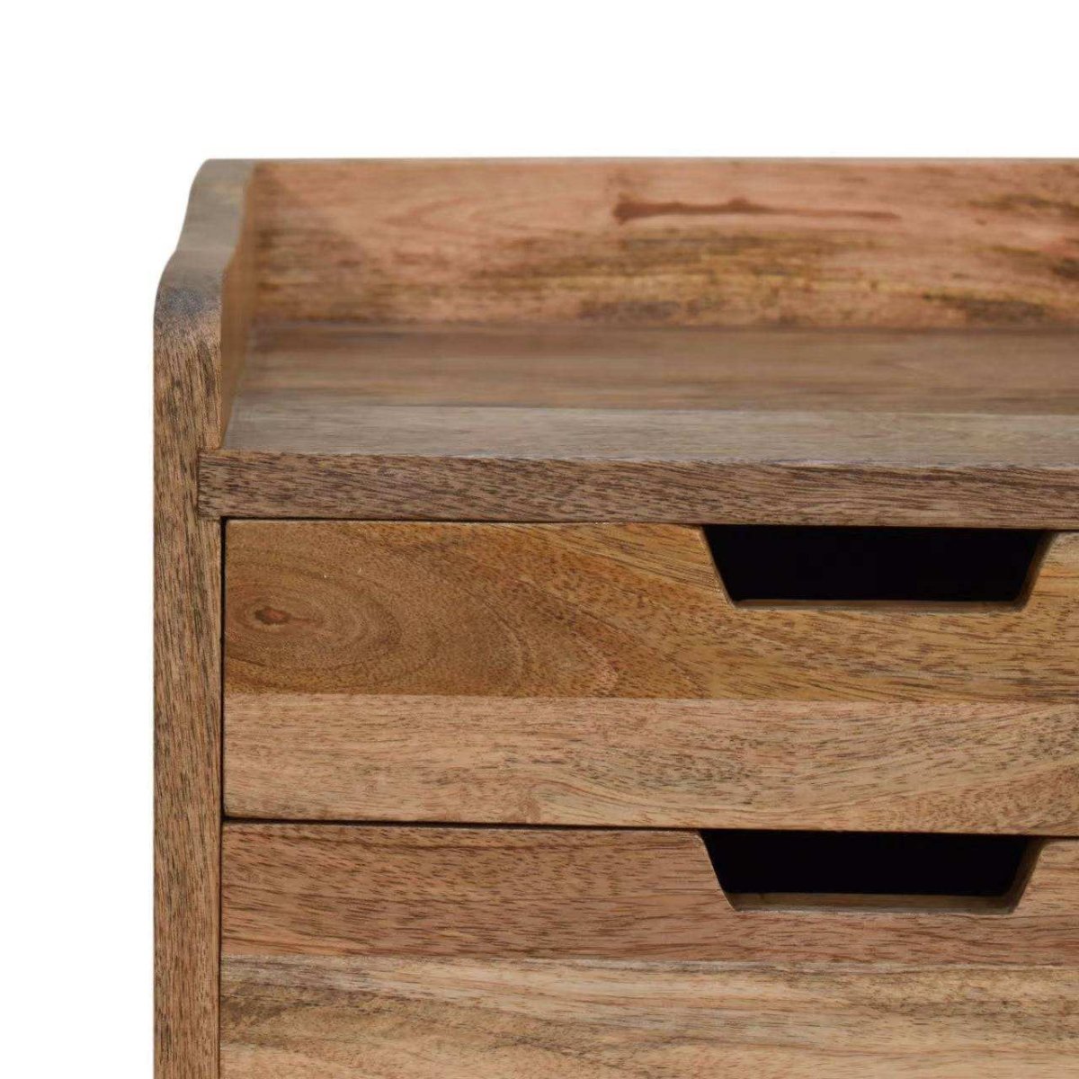 Oak - ish Small Gallery Back Bedside by Artisan Furniture - Price Crash Furniture