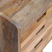 Oak - ish Small Gallery Back Bedside by Artisan Furniture - Price Crash Furniture