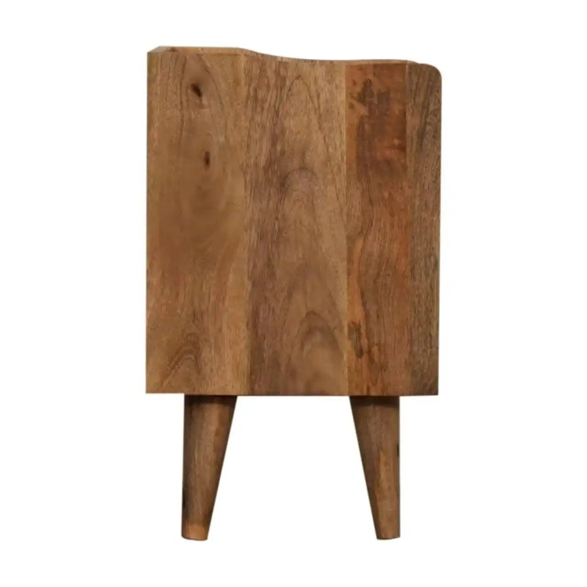 Oak - ish Small Gallery Back Bedside by Artisan Furniture - Price Crash Furniture