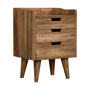 Oak - ish Small Gallery Back Bedside by Artisan Furniture - Price Crash Furniture