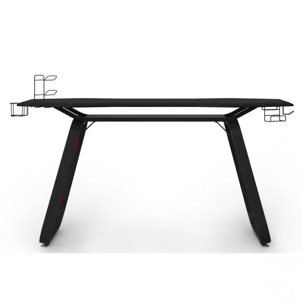 Oblivion Carbon Fibre Effect Gaming Desk with Storage by Alphason - Price Crash Furniture