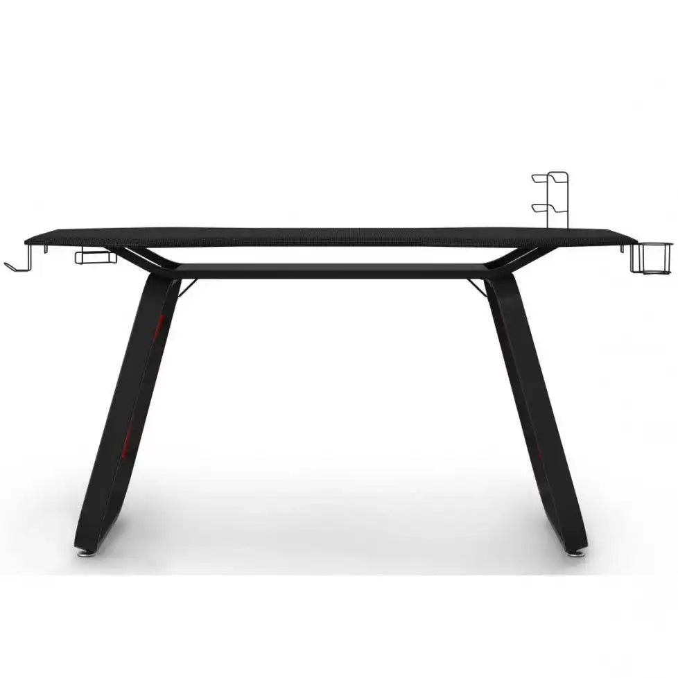 Oblivion Carbon Fibre Effect Gaming Desk with Storage by Alphason - Price Crash Furniture