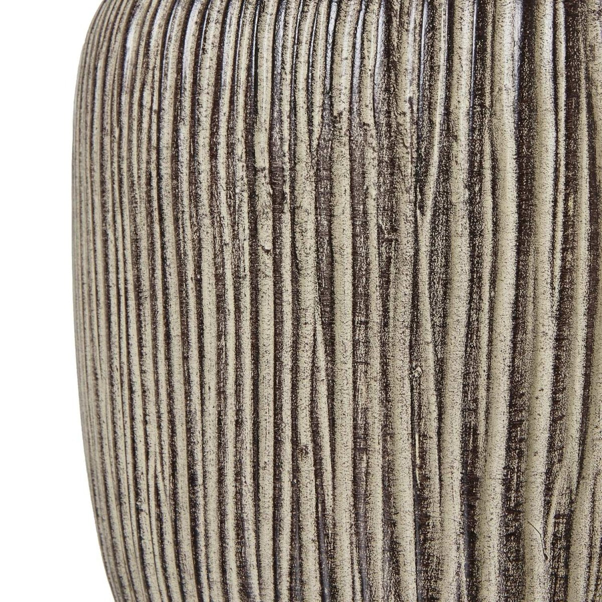 Ochre Carved Textured Table Lamp With Linen Shade - Price Crash Furniture