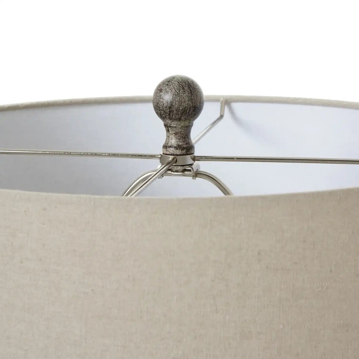Ochre Carved Textured Table Lamp With Linen Shade - Price Crash Furniture