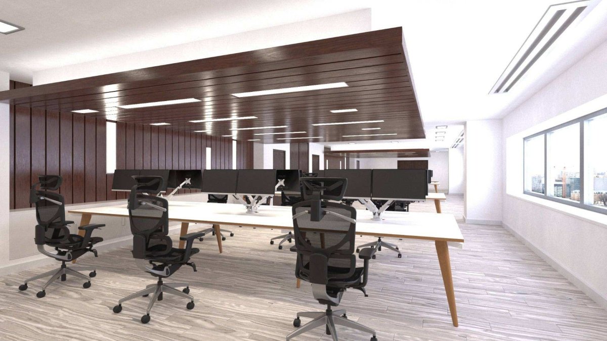 Oslo 1200mm B2B 2 4 6 Person Desk Top Natural Wood Edge Frame