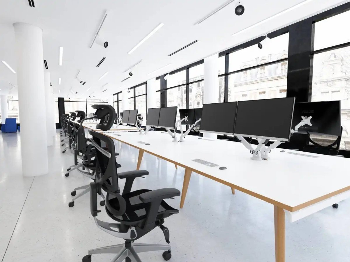 Oslo 1400mm B2B 2 4 6 Person Desk Top Natural Wood Edge Frame