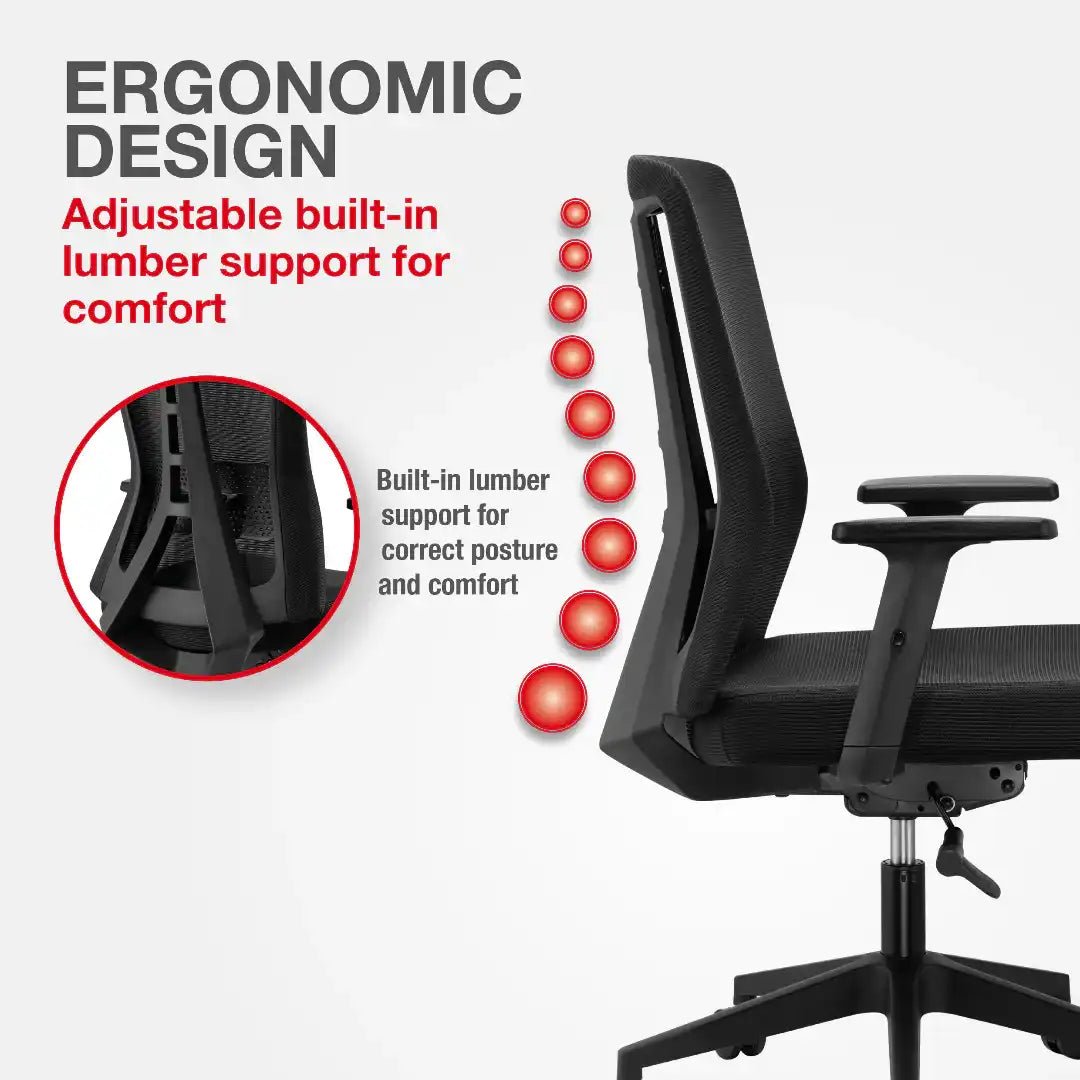 Oxford Office Chair - Black - Price Crash Furniture