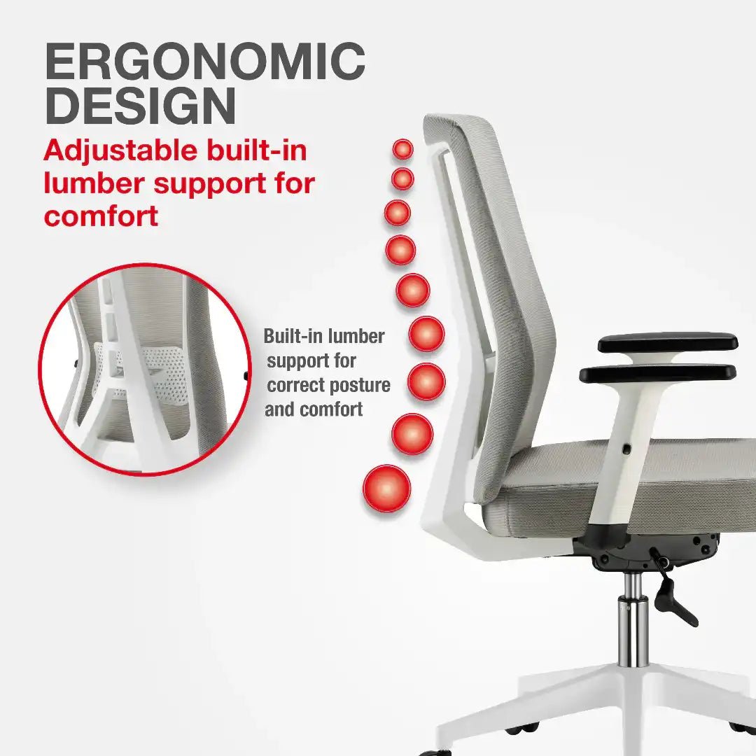 Oxford Office Chair - Grey - Price Crash Furniture