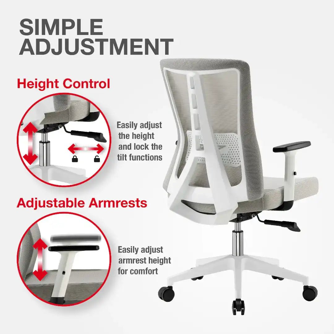Oxford Office Chair - Grey - Price Crash Furniture