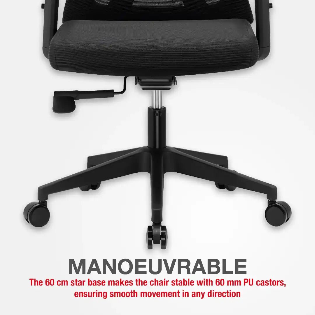 Oxford Plus Office Chair - Black - Price Crash Furniture