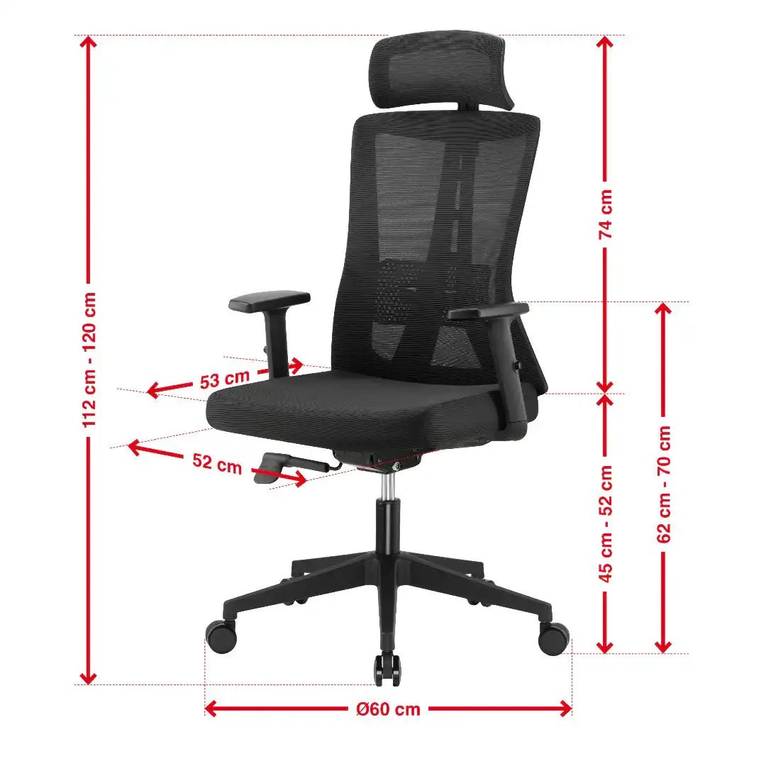 Oxford Plus Office Chair - Black - Price Crash Furniture