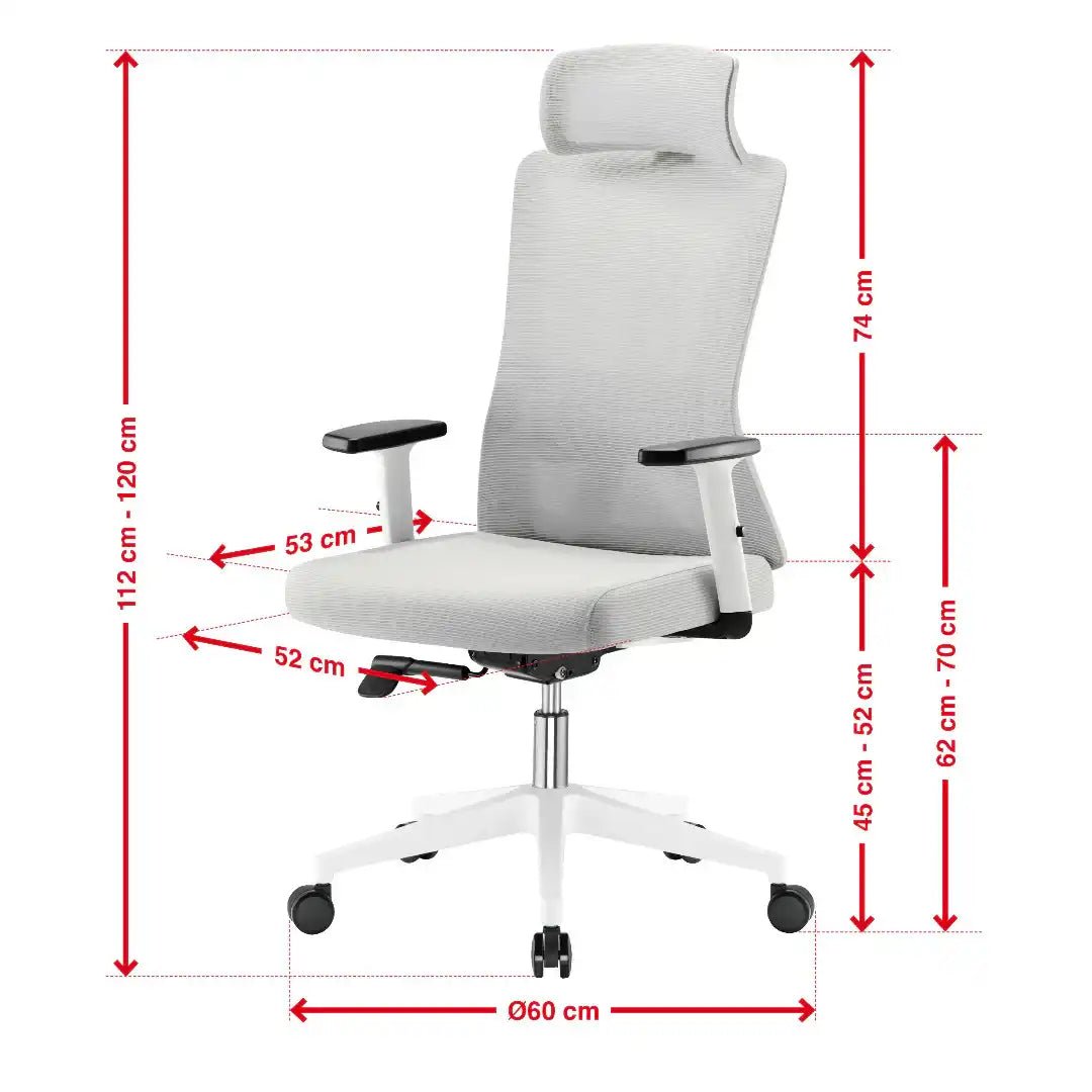 Oxford Plus Office Chair - Grey - Price Crash Furniture