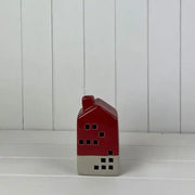 Red Ceramic House Decoration with LED (15.5cm)