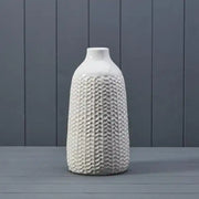 White Ceramic Vase (28.5cm) TD(ext)5/(int)3.5cm BD12.8 x H28.5cm