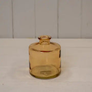 Cognac Squat Glass Bottle D9 x H10.3cm