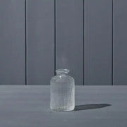 Clear Dimpled Glass Bottle D6.3 x H10cm