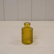 Yellow Geometric Glass Bottle D5 x H9.2cm  Weight-103g